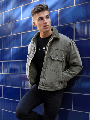 Army Green Blakely Rapha Denim Jacket | ZATO-81027