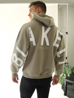 Beige Blakely Idris Oversized Hoodie | VZGS-48520