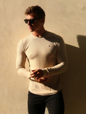 Beige Blakely Mason Knit Jumper | AMVN-54873