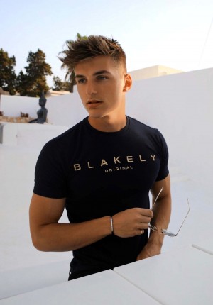 Black Blakely Goldcross T-Shirt | KMNQ-48230