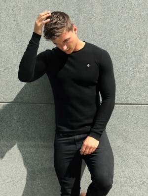 Black Blakely Mason Knit Jumper | ZGWB-83420