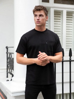Black Blakely Relaxed Pocket T-Shirt | HTNE-29461