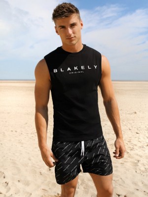Black Blakely Roca Beach Sleeveless Tee | HCSW-01458