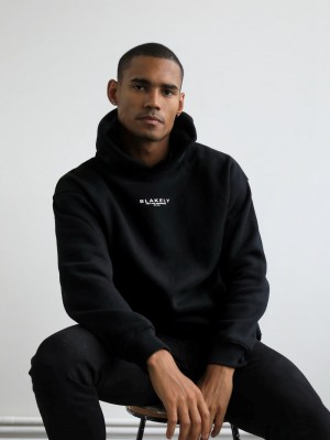 Black Blakely Statement Relaxed Hoodie | NBMK-25941