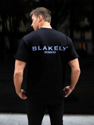 Black & Blue Blakely Members Relaxed T-Shirt | EKSV-84210