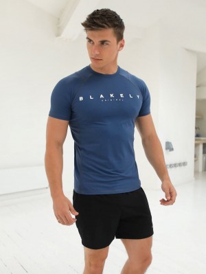 Blue Blakely Apex Active T-Shirt | OPVM-39704