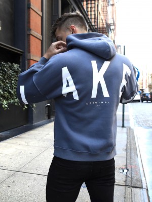 Blue Blakely Idris Oversized Hoodie | KWEO-27381