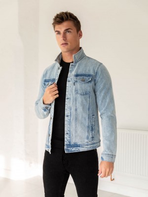 Blue Blakely Mens Brooklyn Denim Jacket | KIHS-91082