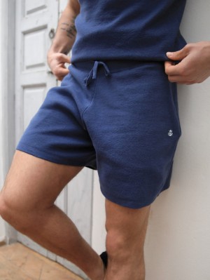 Blue Blakely Riad Knitted Shorts | PSFK-89136