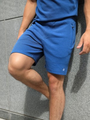 Blue Blakely Toulon Textured Shorts | NCBU-71046