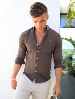 Brown Blakely Jenson Shirt | WFQT-07198