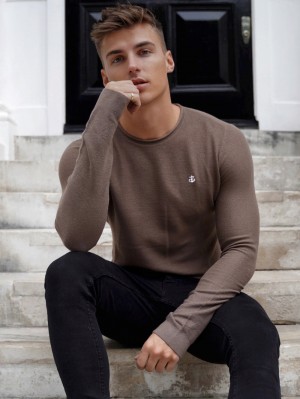 Brown Blakely Mason Knit Jumper | ZUMA-81734