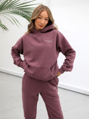 Burgundy Blakely Universal Women's Relaxed Hoodie | VXKF-51730