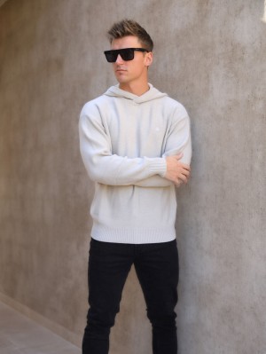 Chalk Blakely Huxley Knitted Hoodie | EFPX-20596