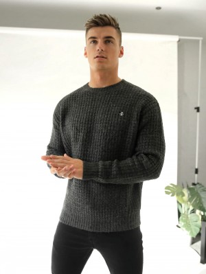 Charcoal Blakely Burford Knit Jumper | TAMG-90718