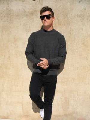 Charcoal Blakely Huxley Knit Jumper | FCJQ-36958