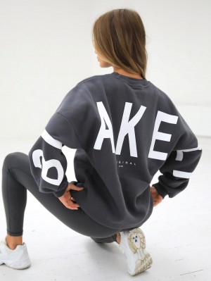 Charcoal Blakely Isabel Oversized Jumper | PDQS-56207