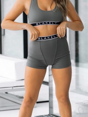 Charcoal Blakely Lola Boyfriend Shorts | TINY-19672