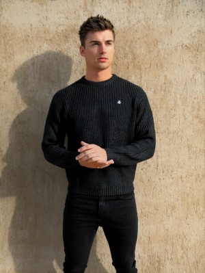 Charcoal Blakely Stanton Knit Jumper | XRKY-39574