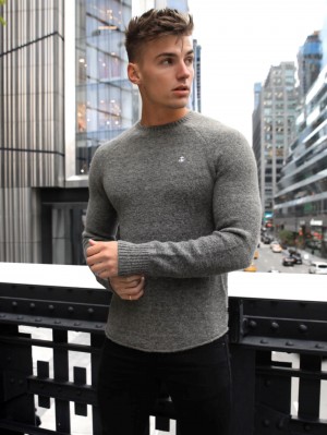 Charcoal Blakely Yardley Knit Jumper | YUZA-95801