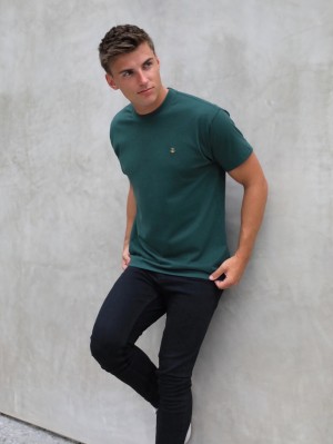 Dark Green Blakely Anchor Relaxed T-Shirt | FEAB-79861