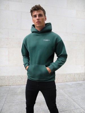 Dark Green Blakely Universal Relaxed Hoodie | PJKZ-19037