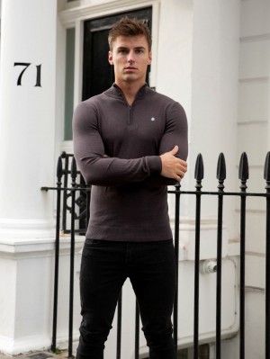 Dark Grey Blakely Oxbridge Jumper | DOYT-37568