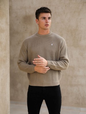 Dark Oat Blakely Stanton Knit Jumper | NHSI-85061