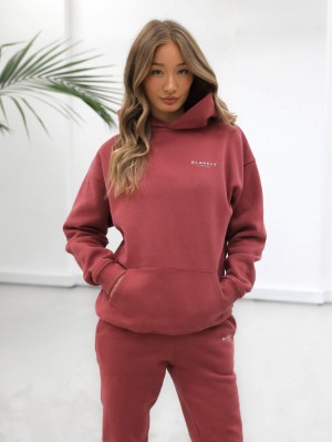 Deep Berry Blakely Universal Women's Relaxed Hoodie | LZSB-05982