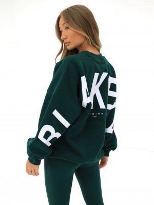 Forest Green Blakely Isabel Oversized Jumper | RITL-27136