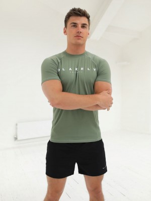 Green Blakely Apex Active T-Shirt | XRAE-93275