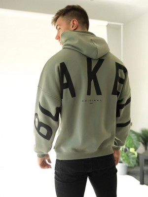 Green Blakely Idris Oversized Hoodie | EZVX-94823
