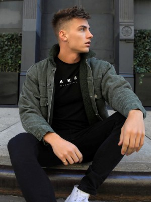 Green Blakely Rapha Denim Jacket | FBOW-18054