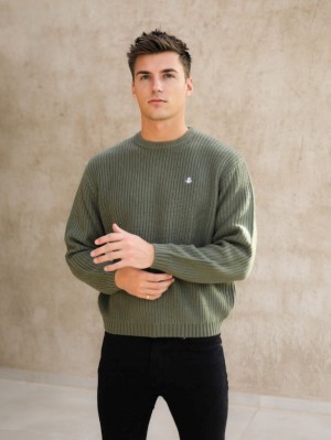 Green Blakely Stanton Knit Jumper | IKJR-63845
