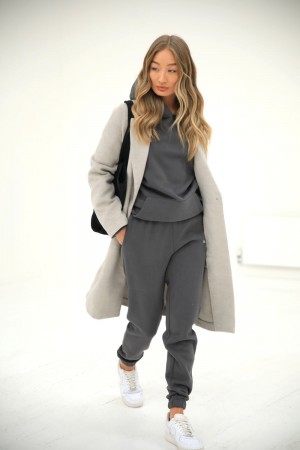 Grey Blakely Mabel Tailored Longline Coat | NPCM-94863
