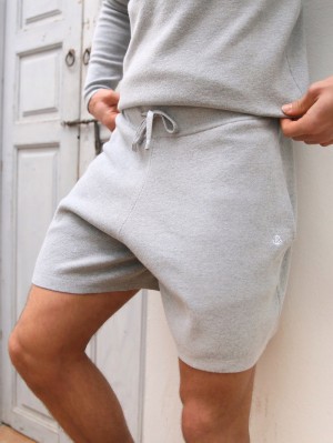 Grey Blakely Riad Knitted Shorts | EHLW-80639
