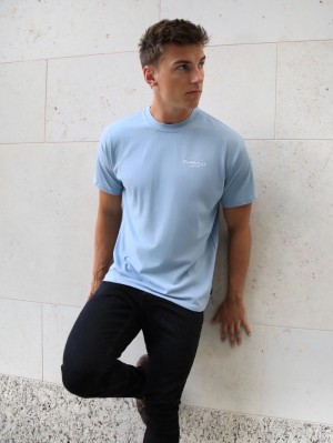 Ice Blue Blakely Universal Relaxed T-Shirt | NOZS-42051