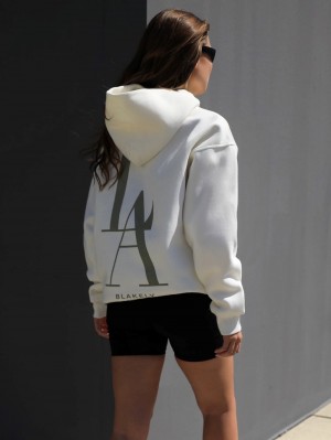 Ivory Blakely Studio Relaxed Hoodie | ZVFE-01847