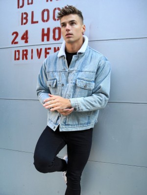 Light Blue Blakely Raleigh Denim Jacket | QUKX-16284