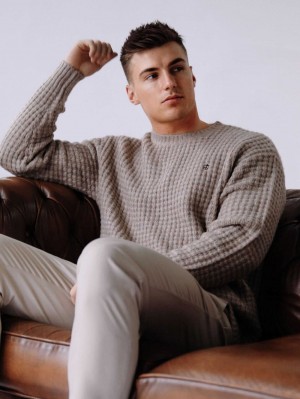 Light Brown Blakely Burford Knit Jumper | BDXC-63975