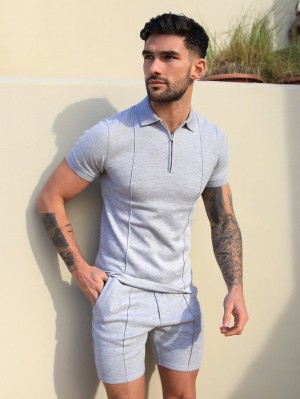Light Grey Blakely Amezri Seamline Polo | PUKR-16320