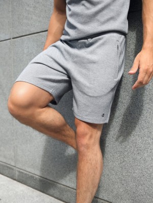 Marl Grey Blakely Toulon Textured Shorts | LOCH-18059