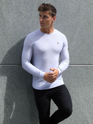 Marl White Blakely Mason Knit Jumper | BPMX-94136