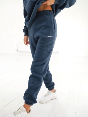 Mid Blue Blakely Riviera Initial Womens Sweatpants | LRQC-54906