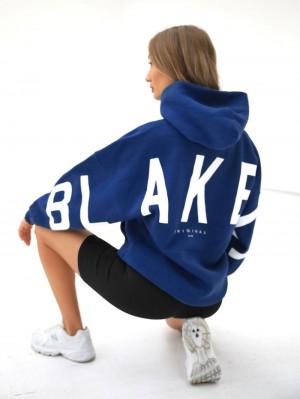 Midnight Blue Blakely Isabel Oversized Hoodie | PLHB-18379