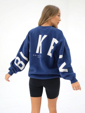 Midnight Blue Blakely Isabel Oversized Jumper | ZUVS-01473