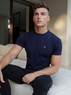 Navy Blakely Conway T-Shirt | YNPQ-01824