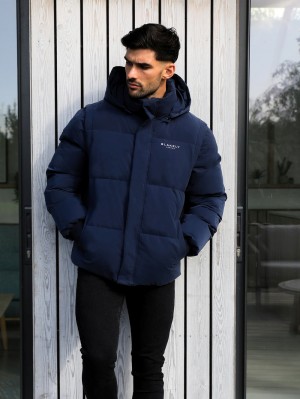 Navy Blakely Ultimate Multiway Puffer Coat | MHNP-89436