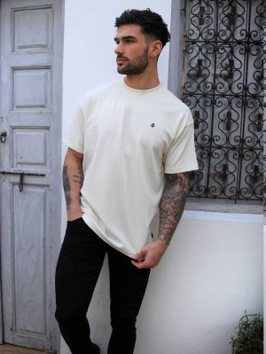 Off White Blakely Ceuta Textured Oversized T-Shirt | OYWN-63458