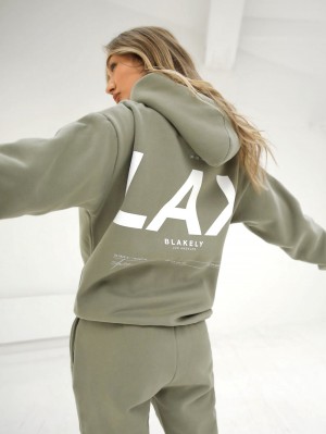 Olive Blakely LAX Women's Oversized Hoodie | ENBA-84150